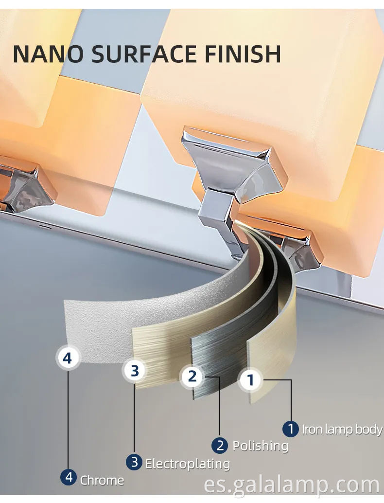 Luz de tocador de baño LED contemporáneo para interiores elegantes